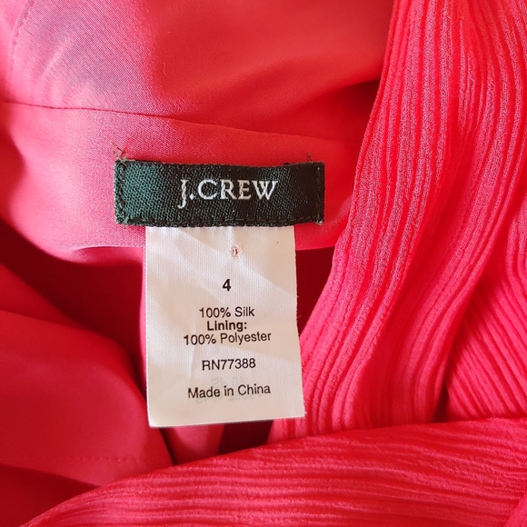 Jcrew Sophia silk dress red coral sleeveless - Picture 8 of 10